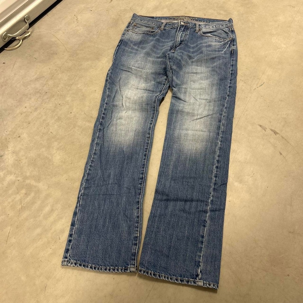 Y2K American Eagle Blue Bootcut Dark Wash Grunge‎ Style Jeans